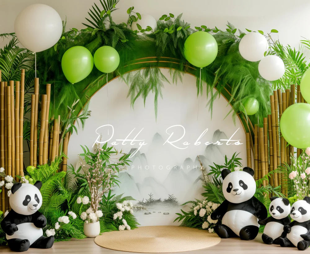 Kate Green Balloon Bamboo Arch Panda Backdrop Designed by Patty Robert - Image 5