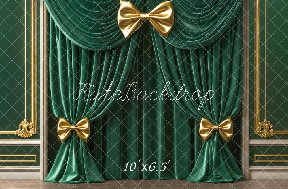 Kate Green Curtain Gold Frame Backdrop Designed by Emetselch - Image 4