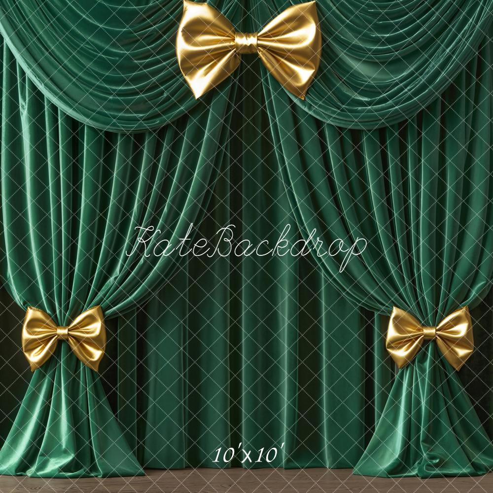 Kate Green Curtain Gold Frame Backdrop Designed by Emetselch - Image 7