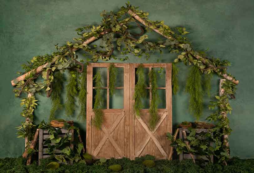 Kate Green Garden Door Summer Backdrop Designed by Jia Chan Photography - Image 3