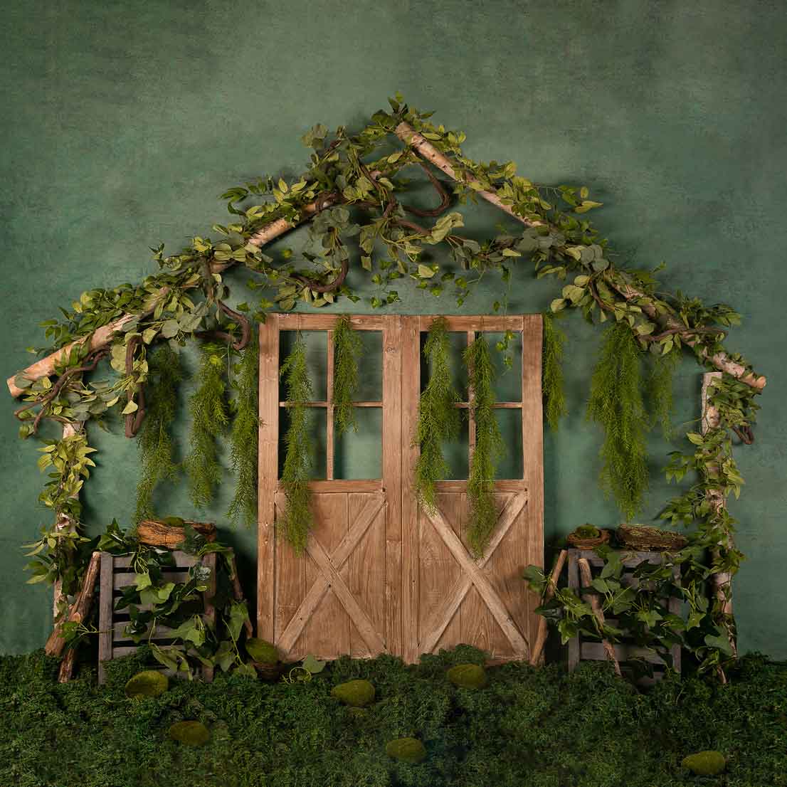Kate Green Garden Door Summer Backdrop Designed by Jia Chan Photography - Image 4