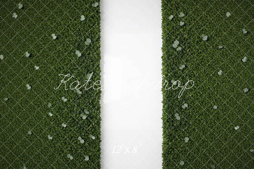 Kate Green Hedge Leaves White Strip Backdrop Designed by Mini MakeBelieve - Image 8