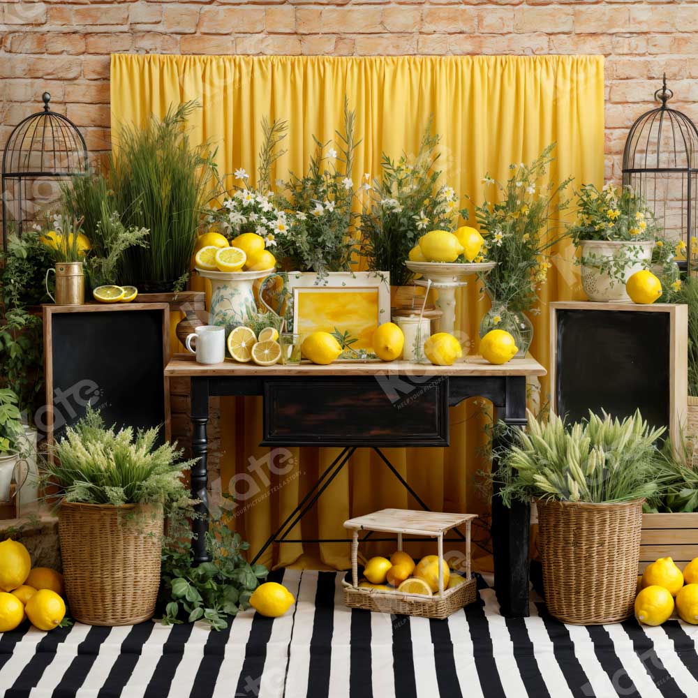 Kate Green Plant Lemon Room Backdrop Designed by Chain Photography - Image 2