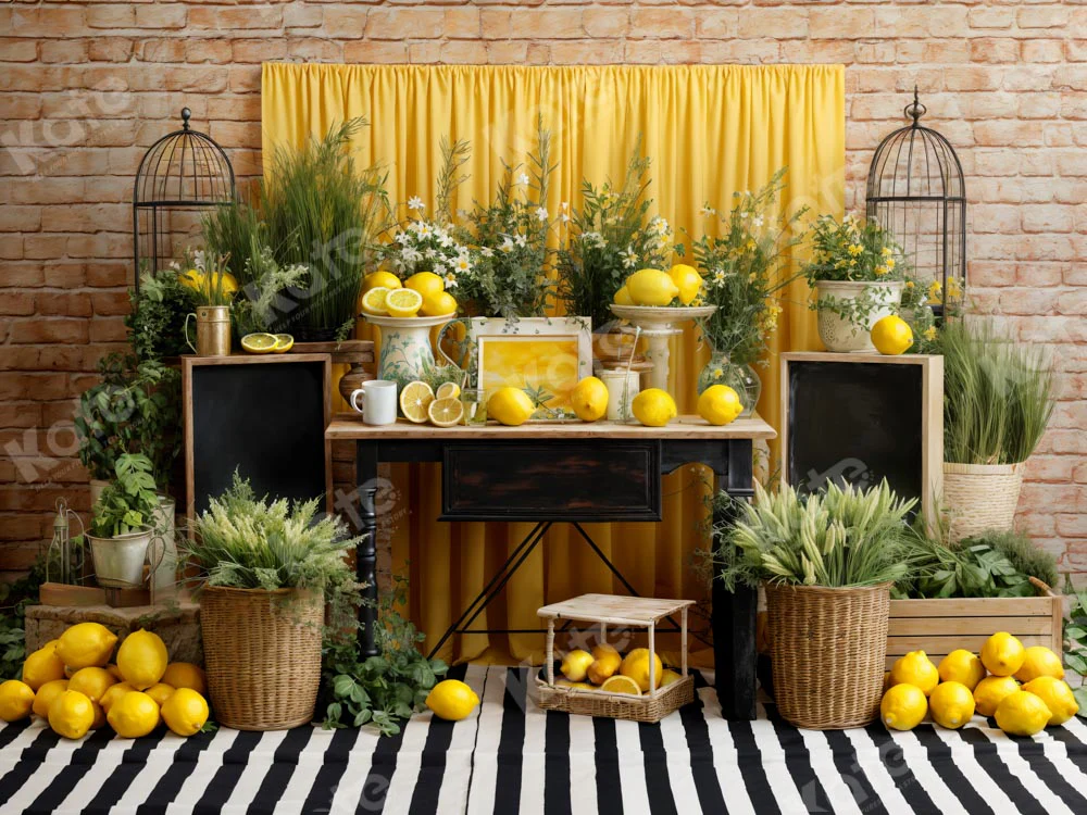 Kate Green Plant Lemon Room Backdrop Designed by Chain Photography - Image 3