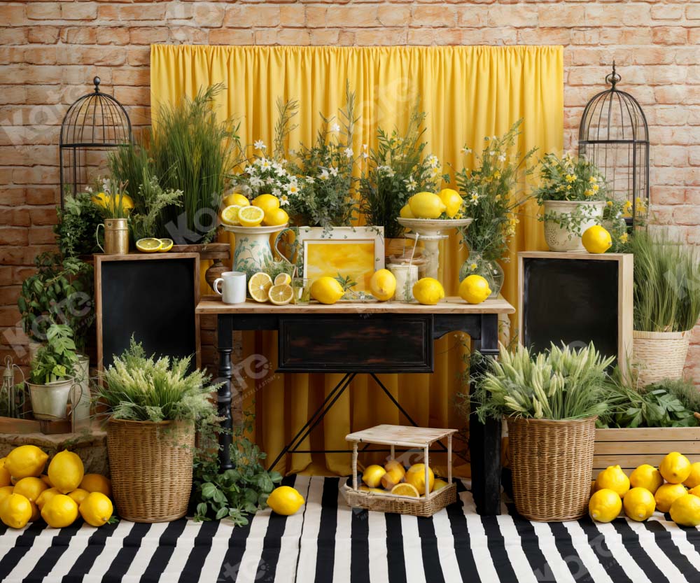 Kate Green Plant Lemon Room Backdrop Designed by Chain Photography - Image 4