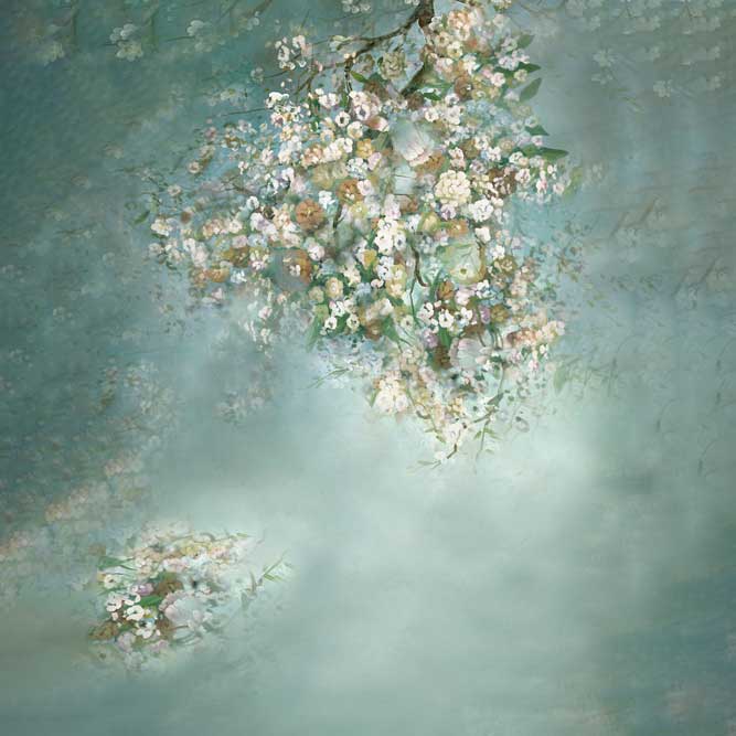 Kate Green Spring White Flowers Backdrop for Photography - Image 8