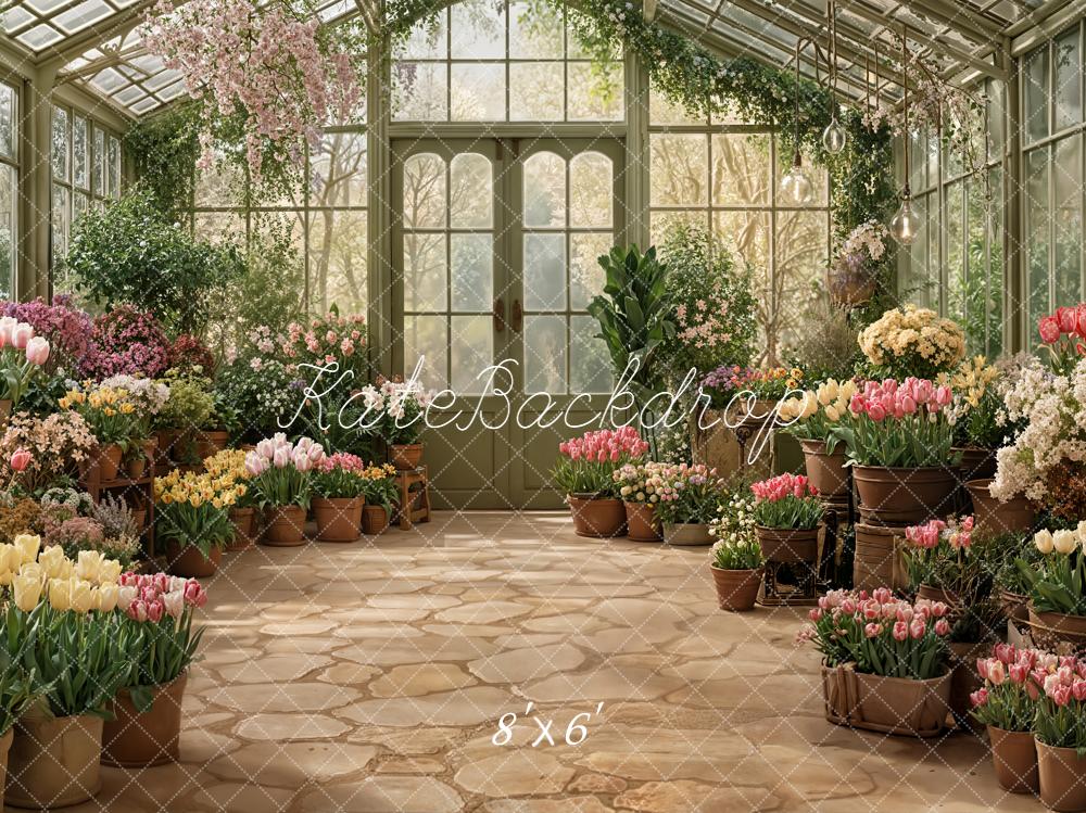 Kate Spring Greenhouse Tulips Backdrop Designed by Emstselch - Image 3