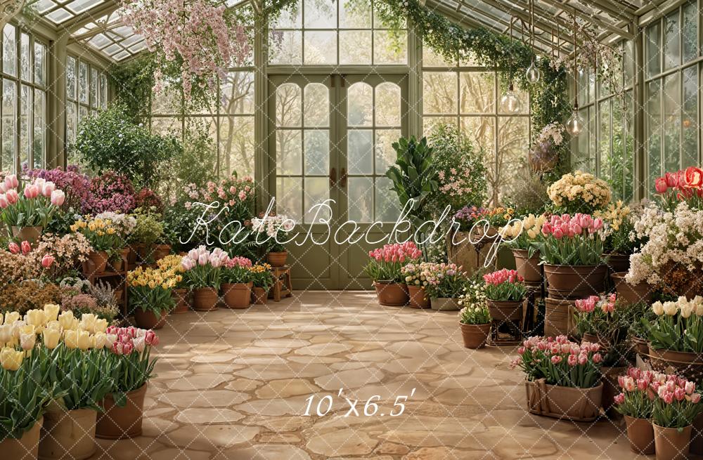 Kate Spring Greenhouse Tulips Backdrop Designed by Emstselch - Image 4