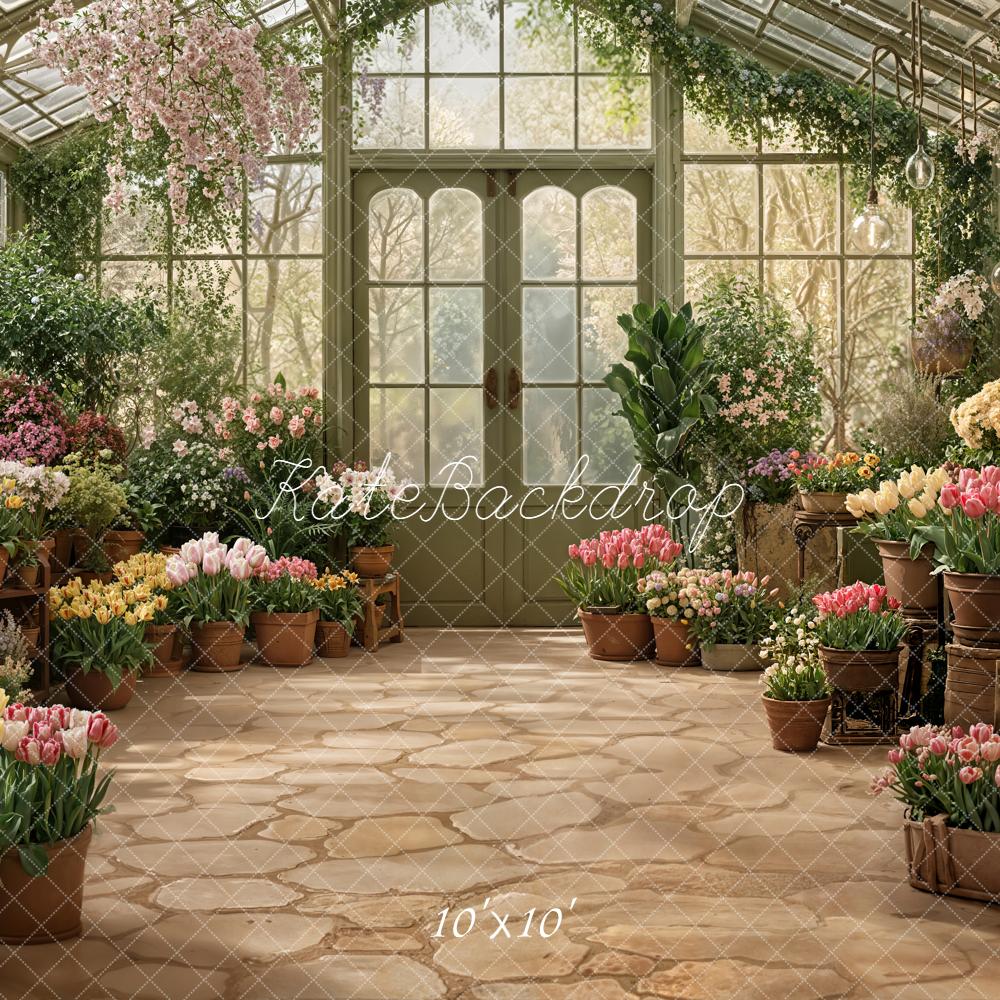 Kate Spring Greenhouse Tulips Backdrop Designed by Emstselch - Image 7