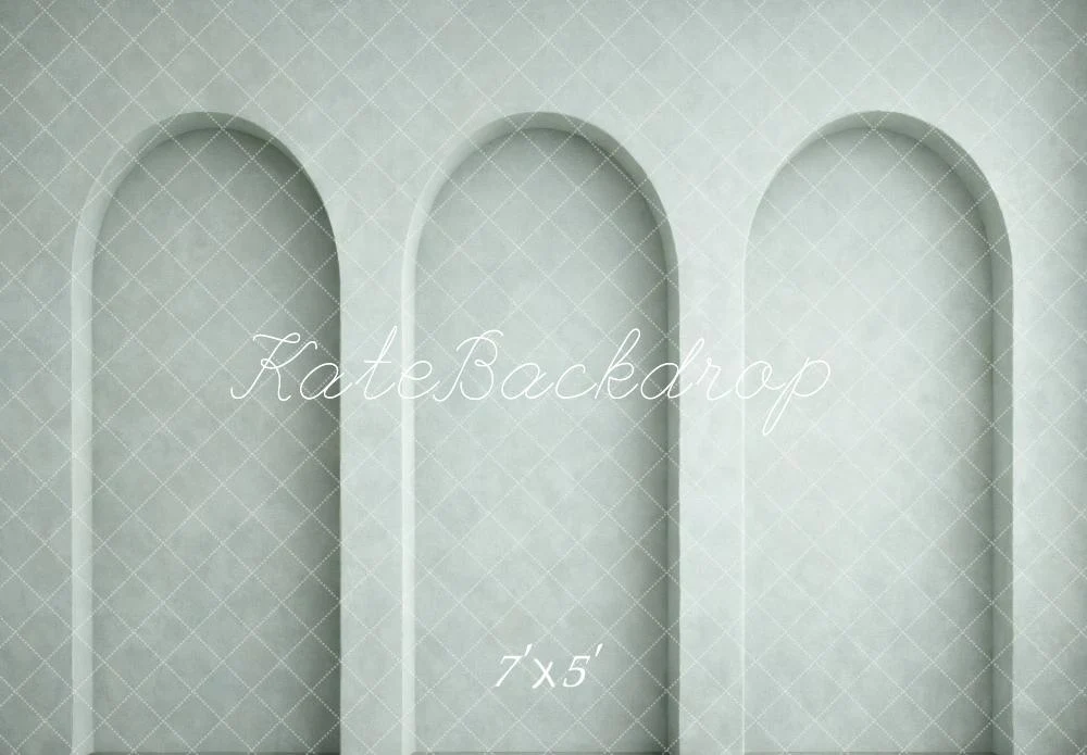 Kate Grey Arched Niche Wall Minimalist Backdrop Designed by Vertigo Productions