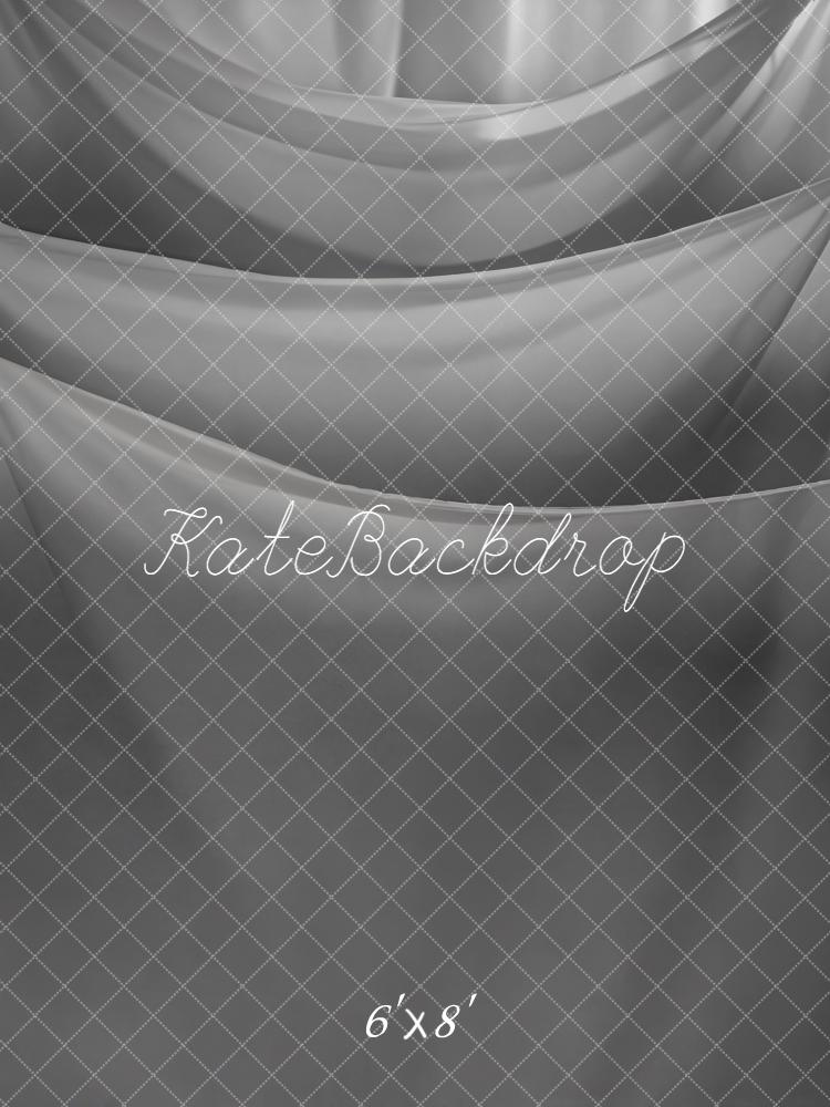 Kate Grey Draped Curtains Backdrop Designed by Emetselch - Image 6