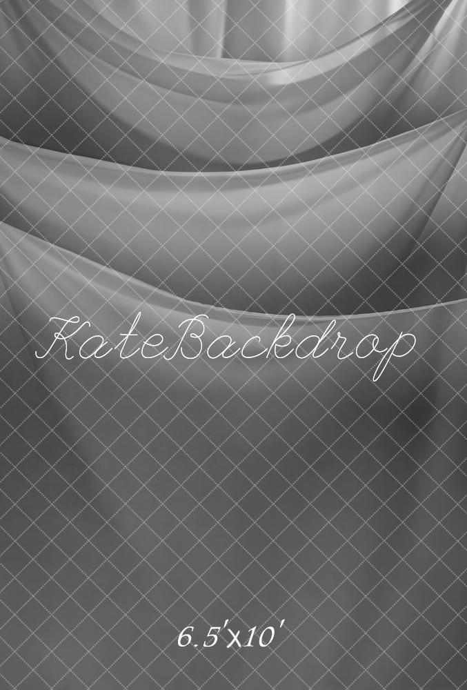 Kate Grey Draped Layers Fleece Backdrop Designed by Emetselch - Image 2