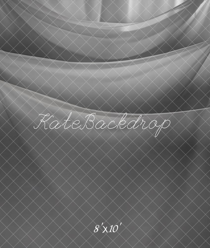 Kate Grey Draped Layers Fleece Backdrop Designed by Emetselch - Image 3