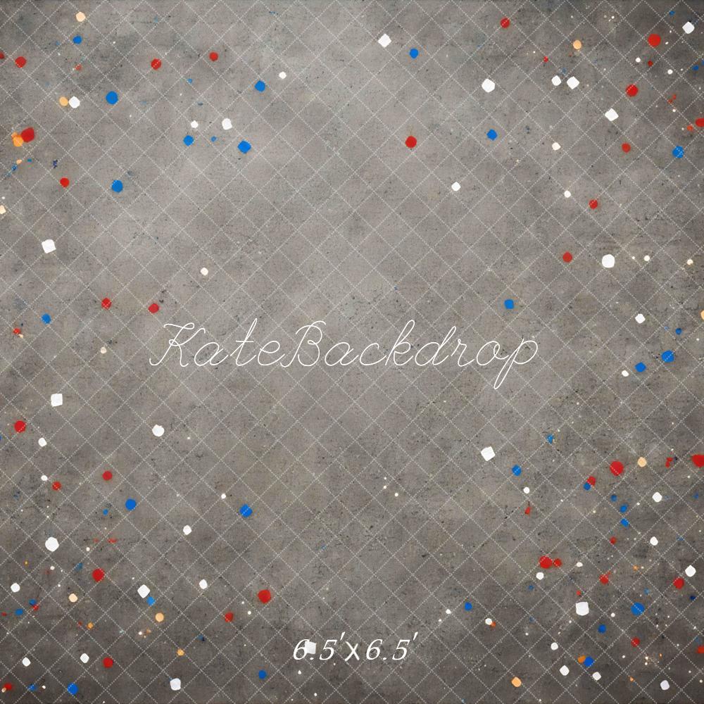 Kate Grey Grid Confetti Dots Backdrop Designed by Mini MakeBelieve - Image 2