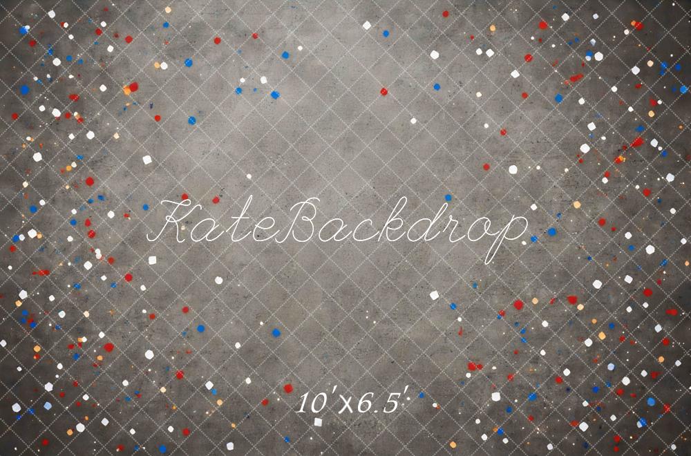 Kate Grey Grid Confetti Dots Backdrop Designed by Mini MakeBelieve - Image 4
