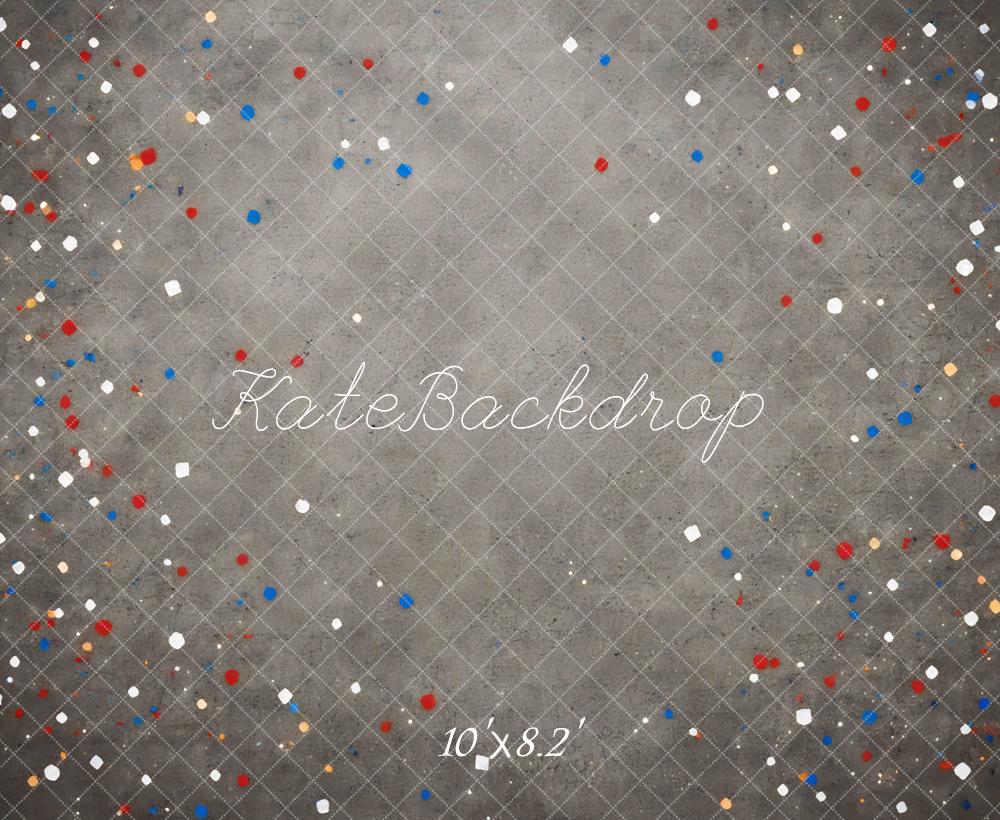 Kate Grey Grid Confetti Dots Backdrop Designed by Mini MakeBelieve - Image 6