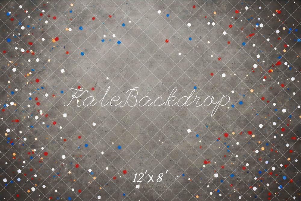 Kate Grey Grid Confetti Dots Backdrop Designed by Mini MakeBelieve - Image 8