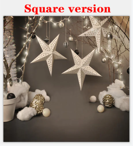 Kate Christmas Grey Star Backdrops for Photography - Image 4