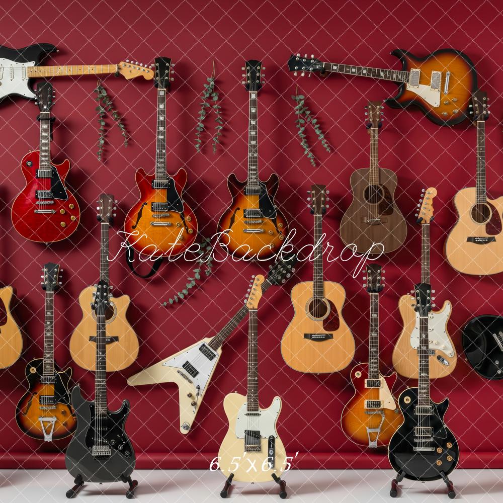Kate Guitars Red Backdrop Designed by Patty Robert - Image 2