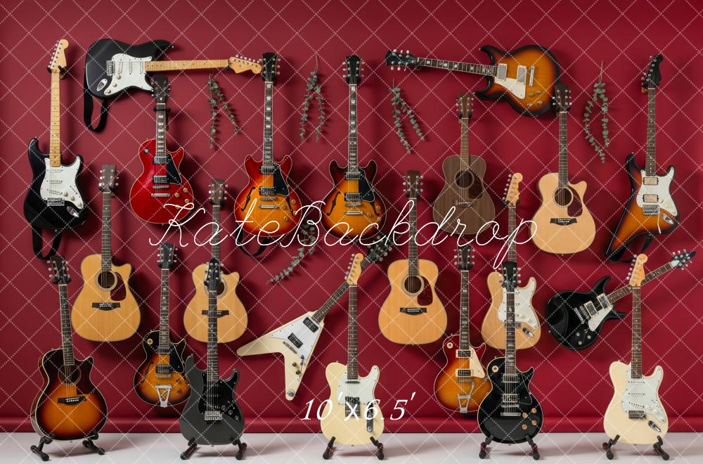 Kate Guitars Red Backdrop Designed by Patty Robert - Image 4