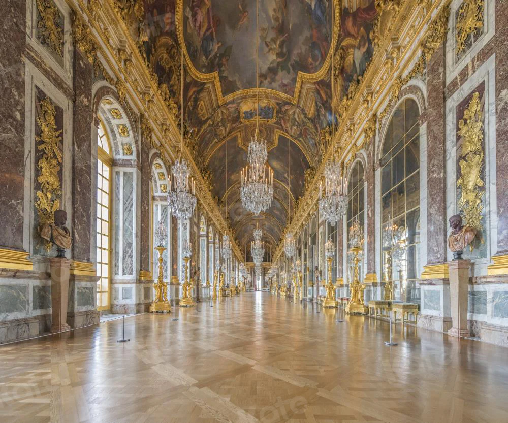 Kate Hall of Mirrors and Wedding in front of the Palace at Versailles Backdrop - Image 3