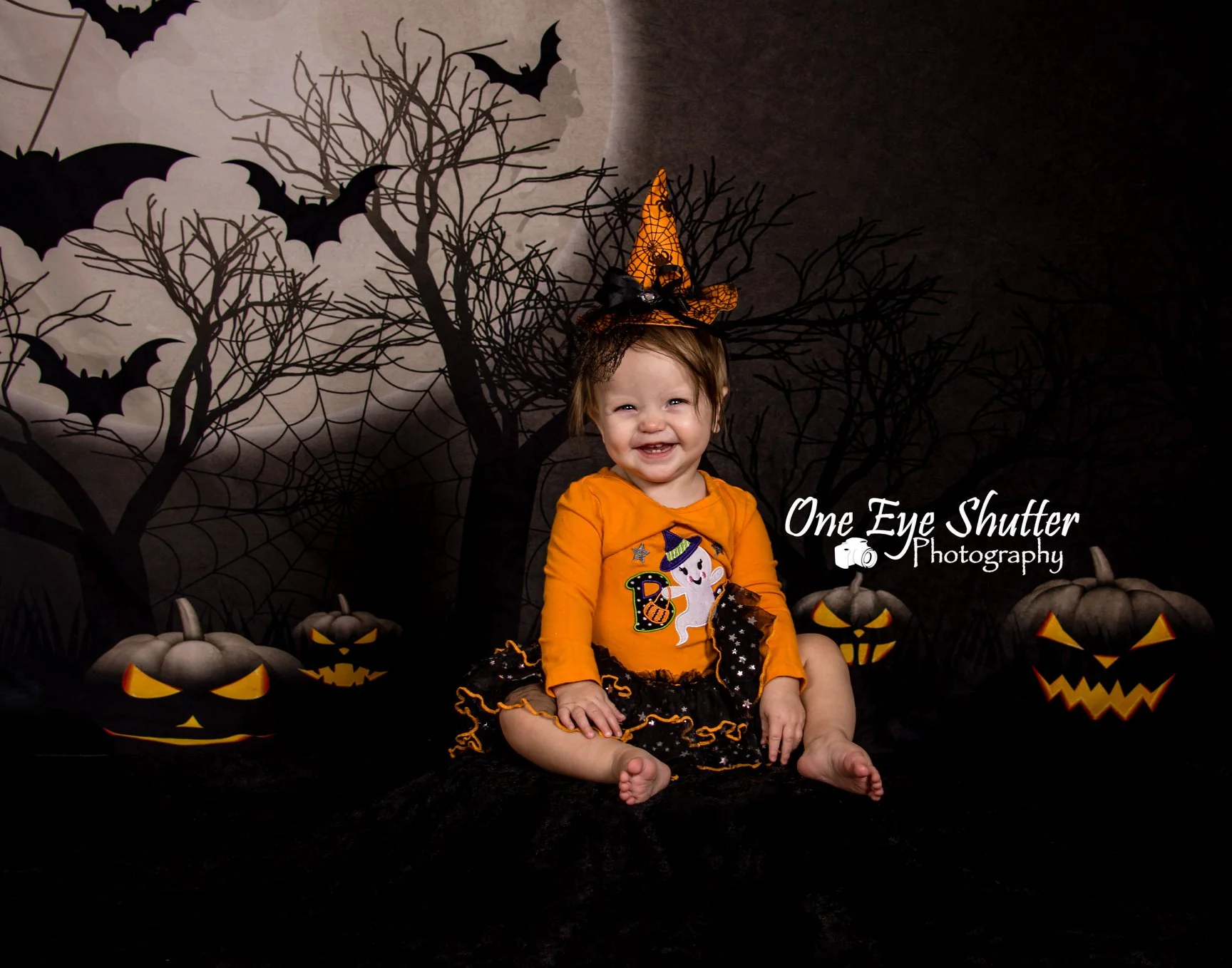Kate Halloween Bats Pumpkin Backdrops For Photography - Image 3