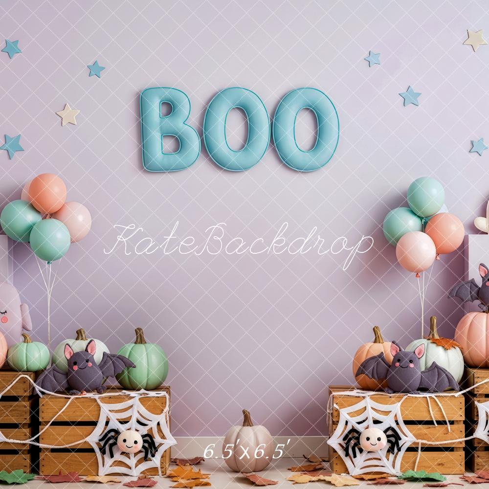 Kate Halloween Boo Ghosts Bats Pumpkins Backdrop Designed by Patty Robert - Image 2