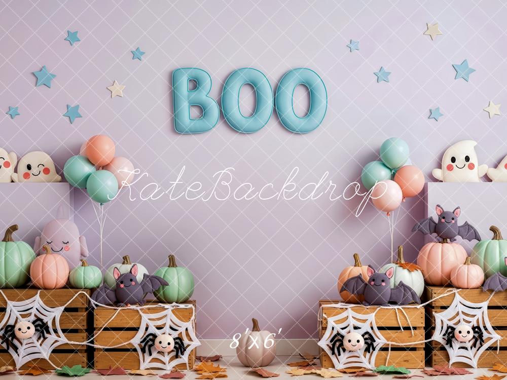 Kate Halloween Boo Ghosts Bats Pumpkins Backdrop Designed by Patty Robert - Image 3