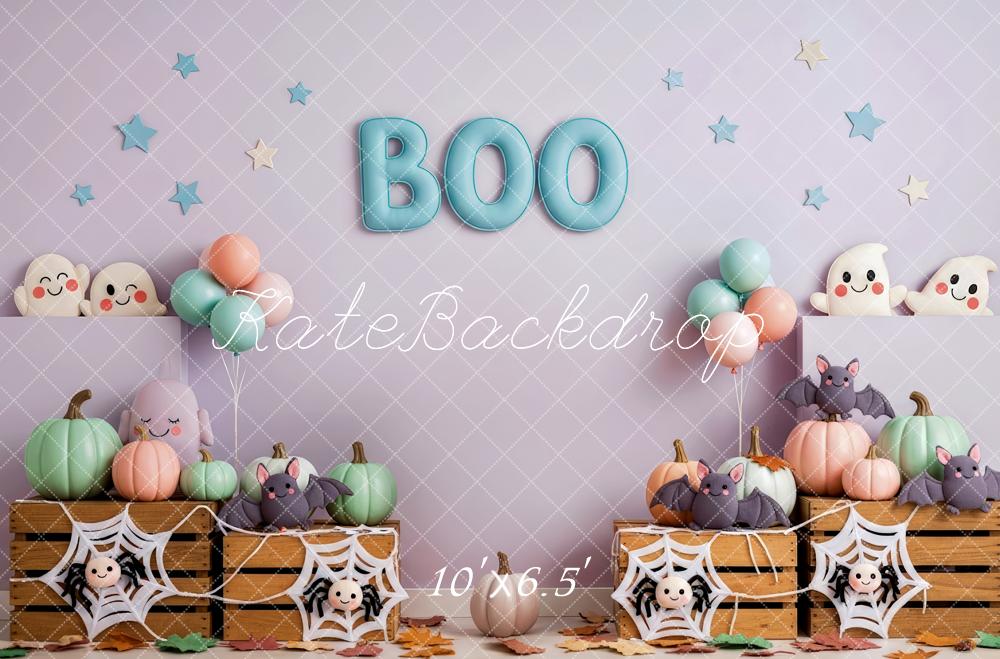 Kate Halloween Boo Ghosts Bats Pumpkins Backdrop Designed by Patty Robert - Image 4