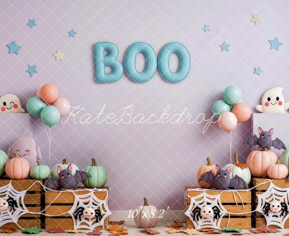 Kate Halloween Boo Ghosts Bats Pumpkins Backdrop Designed by Patty Robert - Image 6