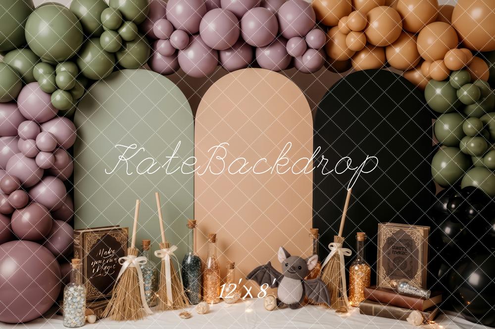 Kate Halloween Brooms Balloons Arched Panels Backdrop Designed by Patty Robert - Image 8