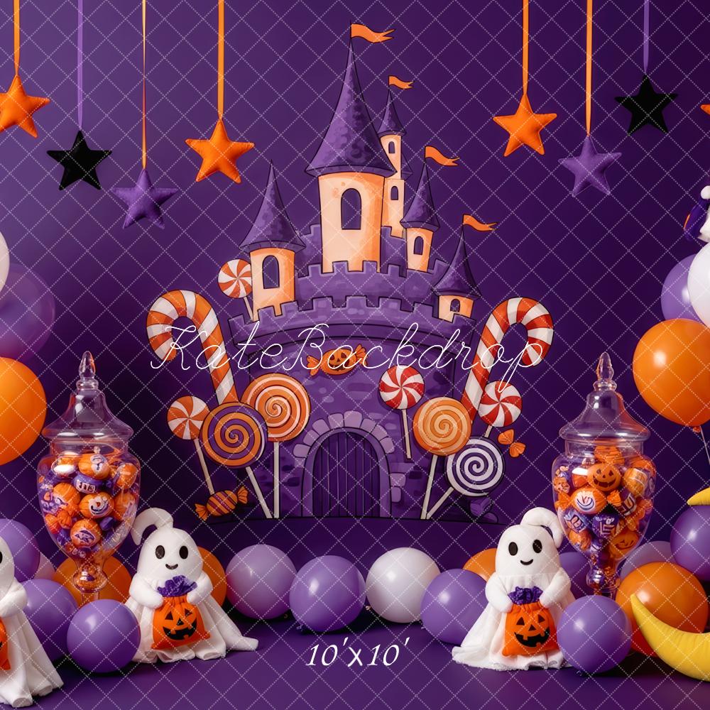 Kate Halloween Castle Candy Ghosts Balloons Backdrop Designed by Patty Robert - Image 7