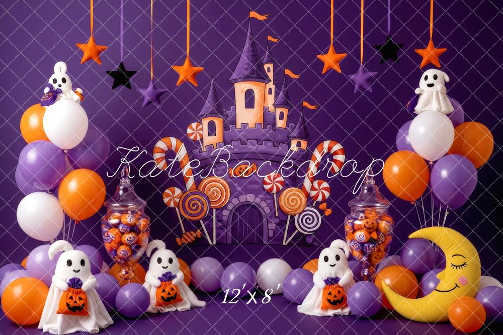 Kate Halloween Castle Candy Ghosts Balloons Backdrop Designed by Patty Robert - Image 8