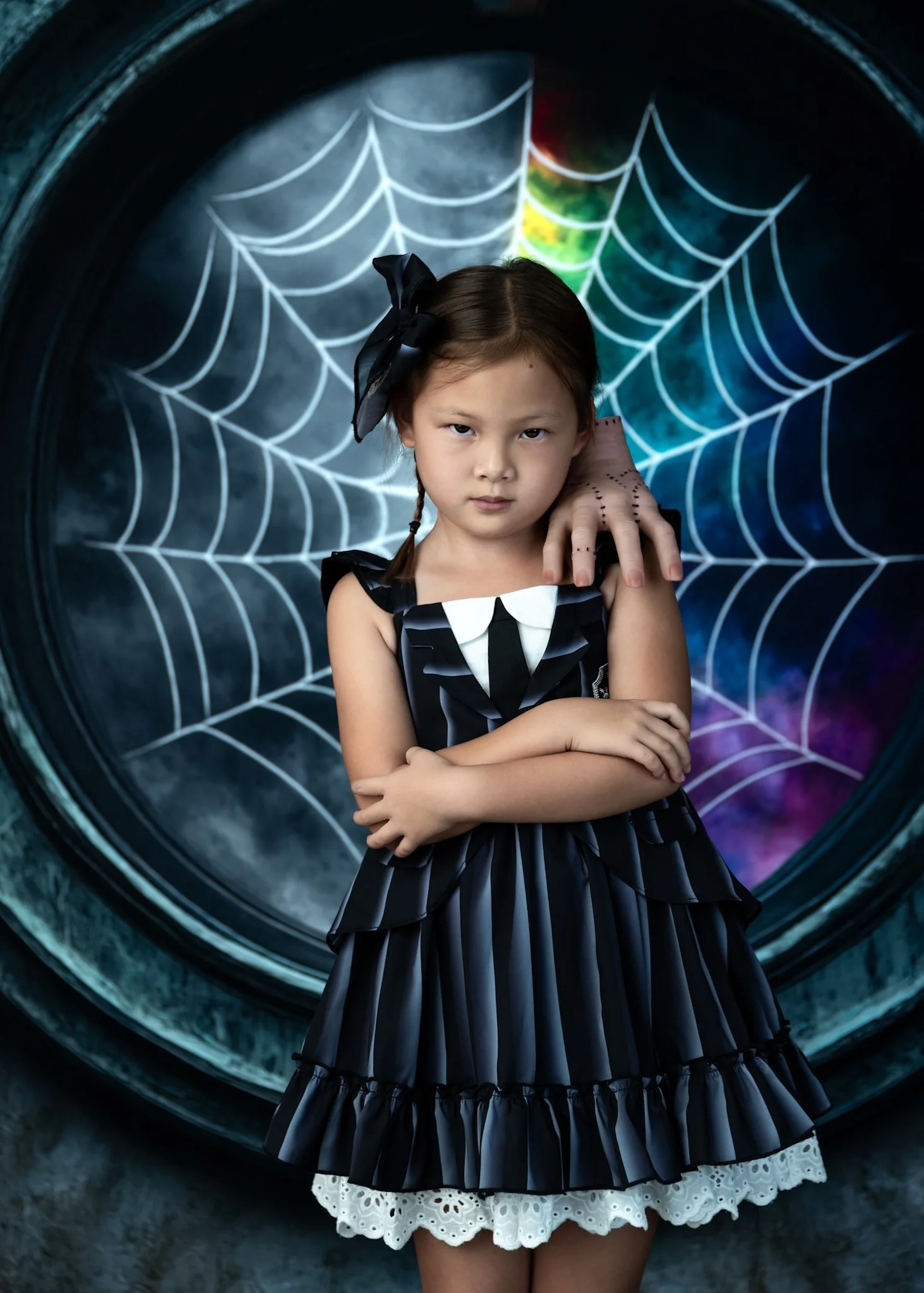 Kate Halloween Exterior Spider Web Window Backdrop Designed by Mini MakeBelieve - Image 3