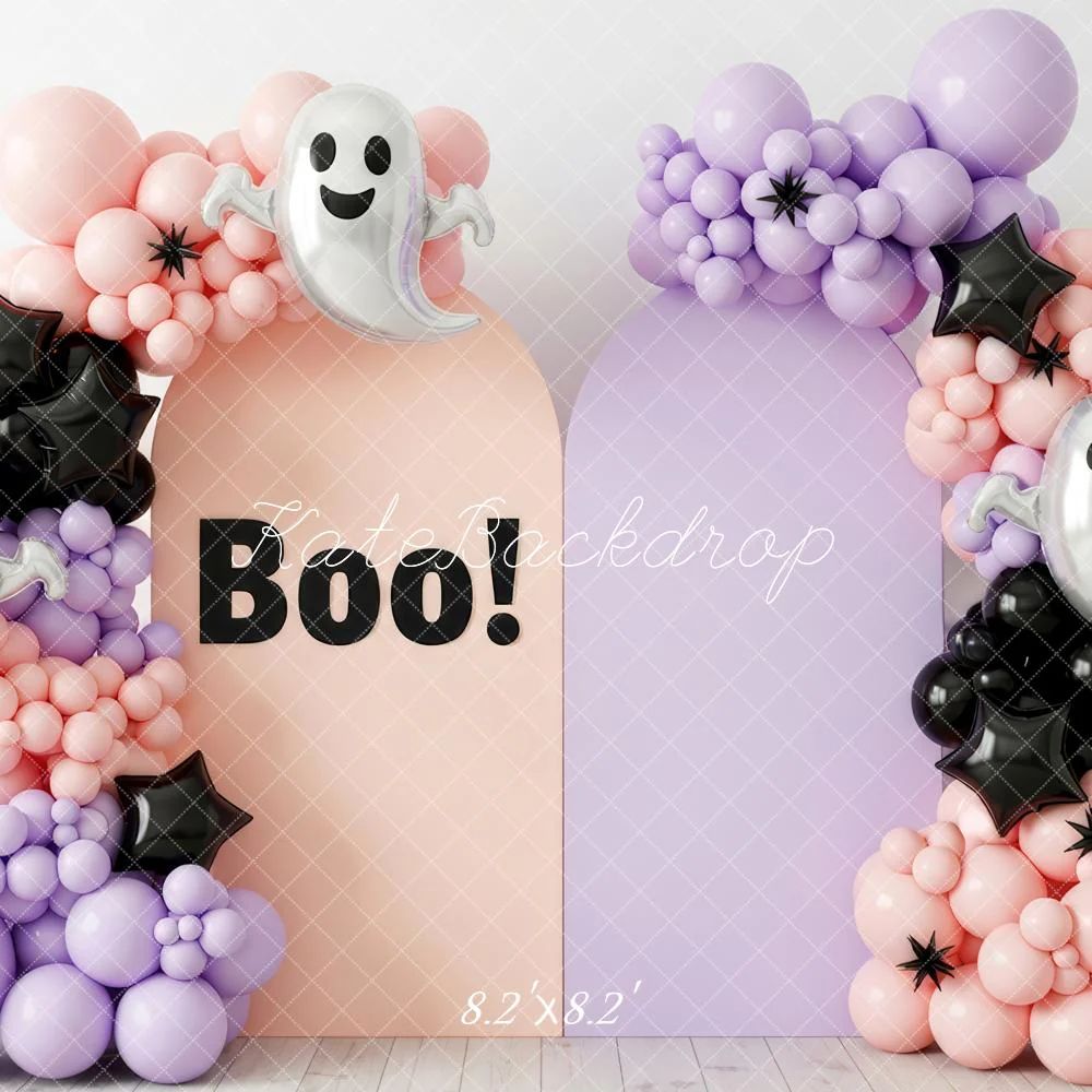 Kate Halloween Ghost Balloon Arch Pastel Backdrop Designed by Patty Robert - Image 5