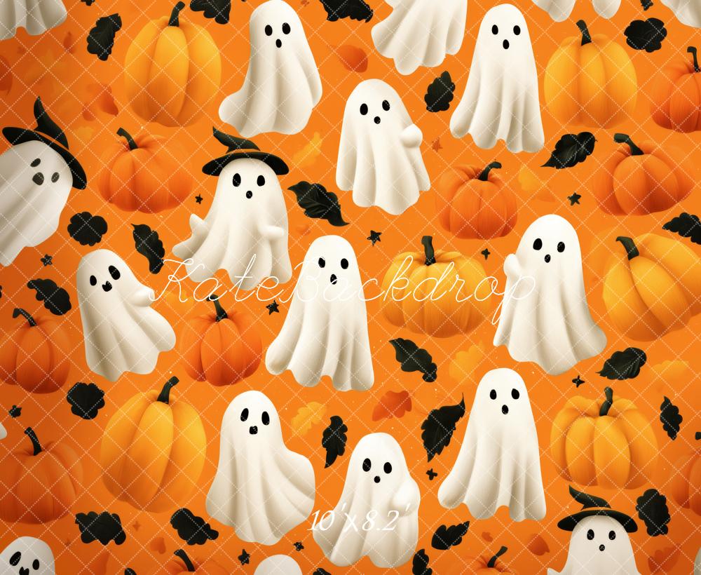 Kate Halloween Ghost Pumpkin Pattern Backdrop Designed by Patty Robert - Image 6