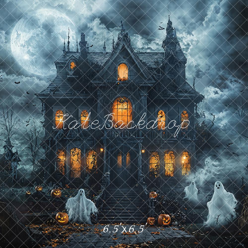 Kate Halloween Haunted House Ghosts Night Backdrop Designed by Emetselch - Image 6