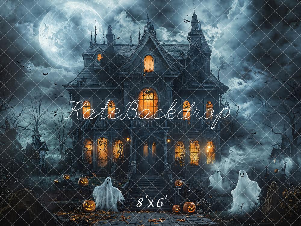 Kate Halloween Haunted House Ghosts Night Backdrop Designed by Emetselch - Image 7