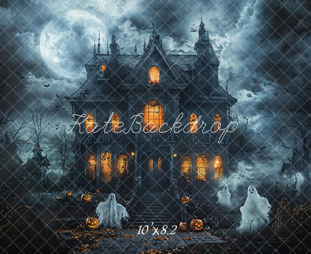 Kate Halloween Haunted House Ghosts Night Backdrop Designed by Emetselch - Image 8