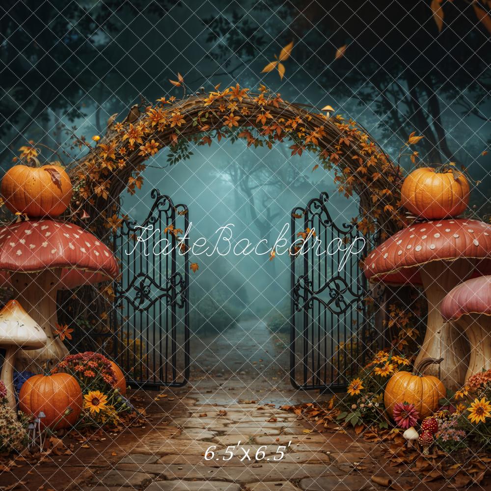 Kate Halloween Pumpkin Mushroom Arch Gate Backdrop Designed by Chain Photography - Image 2
