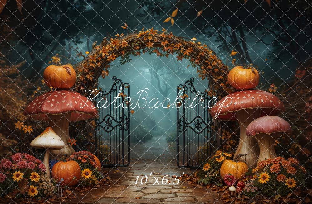 Kate Halloween Pumpkin Mushroom Arch Gate Backdrop Designed by Chain Photography - Image 4