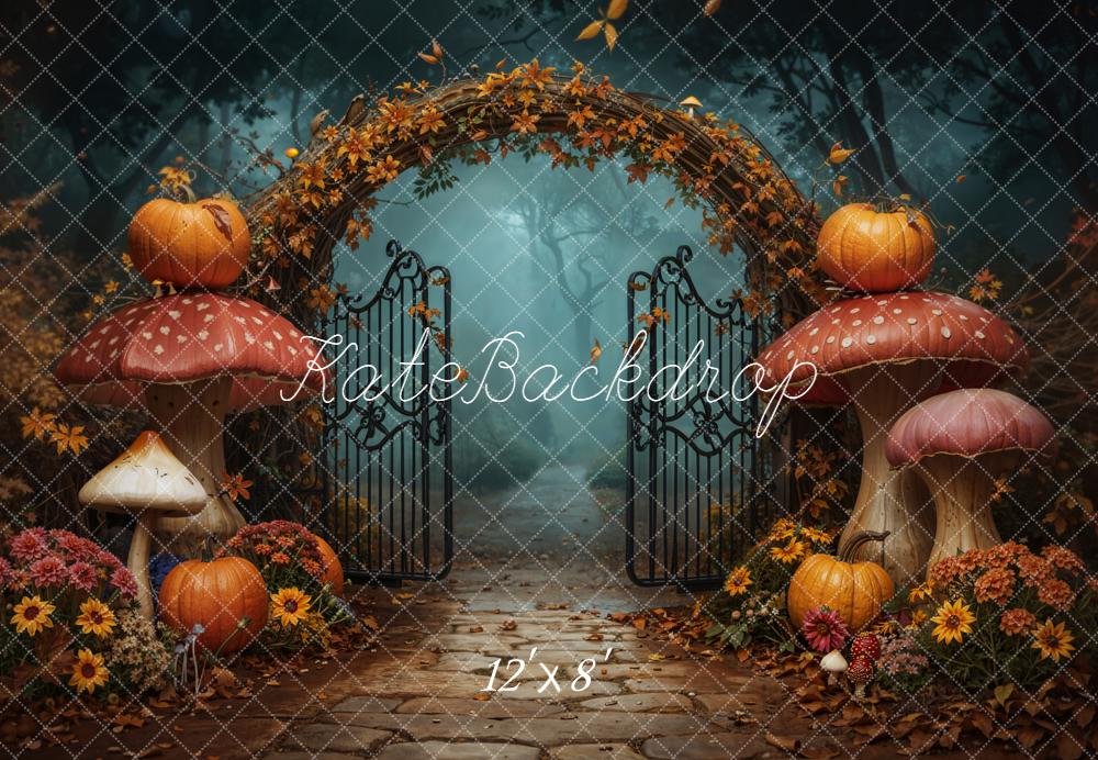 Kate Halloween Pumpkin Mushroom Arch Gate Backdrop Designed by Chain Photography - Image 8