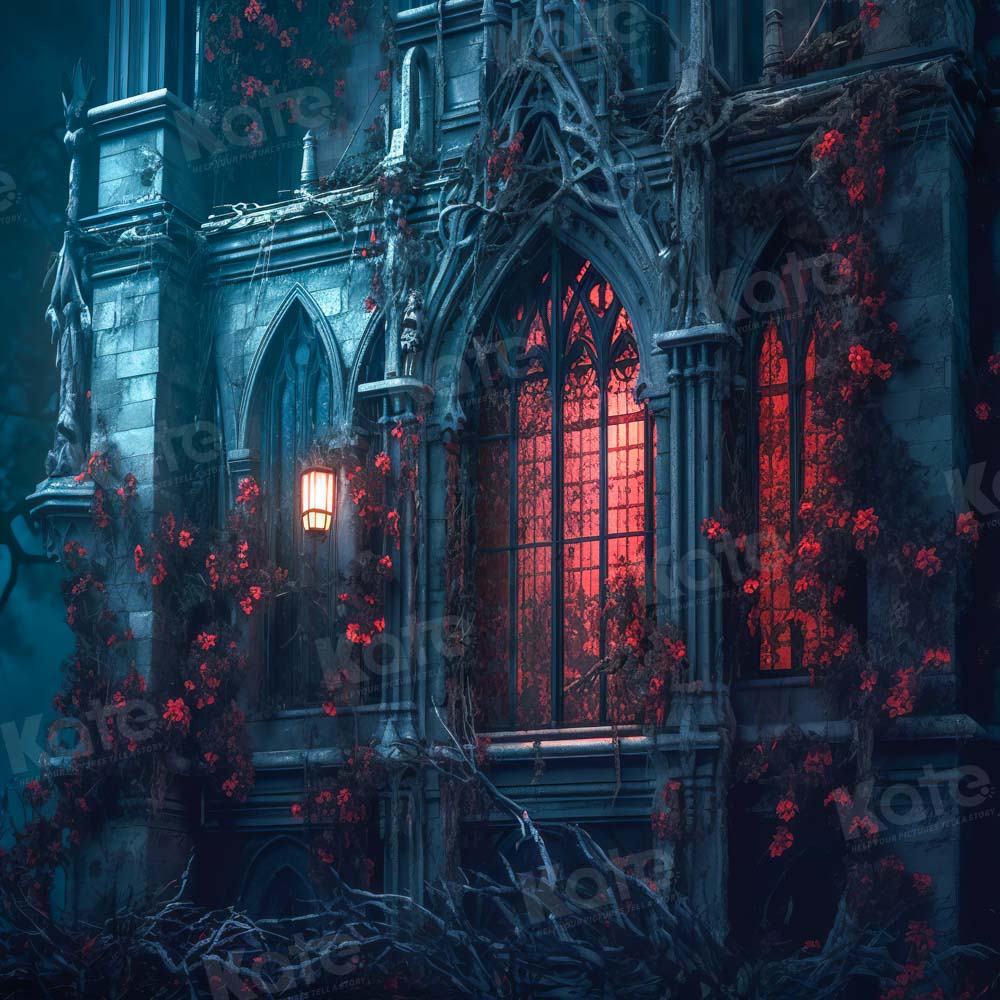 Kate Halloween Night Castle Window Backdrop Designed by Chain Photography - Image 2