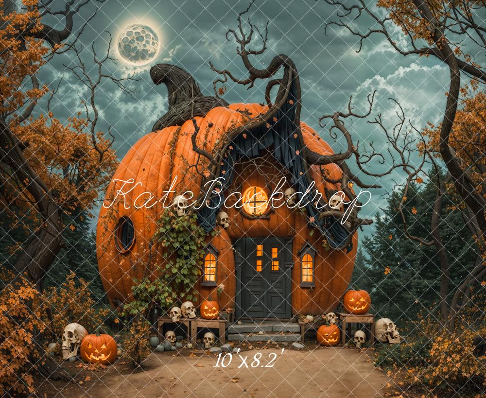 Kate Halloween Night Magical Pumpkin House Backdrop Designed by Emetselch - Image 5