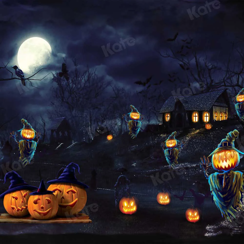 Kate Halloween Night Moon Backdrop Designed by Chain Photography - Image 2