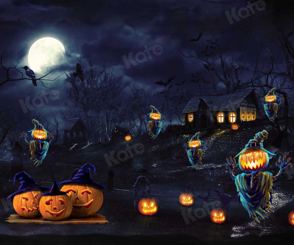 Kate Halloween Night Moon Backdrop Designed by Chain Photography - Image 3