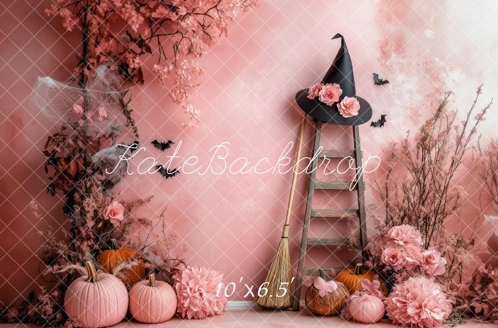 Kate Halloween Pink Witch’s Corner Backdrop Designed by Patty Robert - Image 2