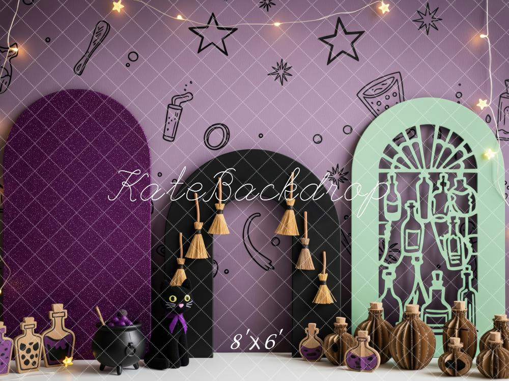 Kate Halloween Potions Stars Purple Backdrop Designed by Patty Robert - Image 3