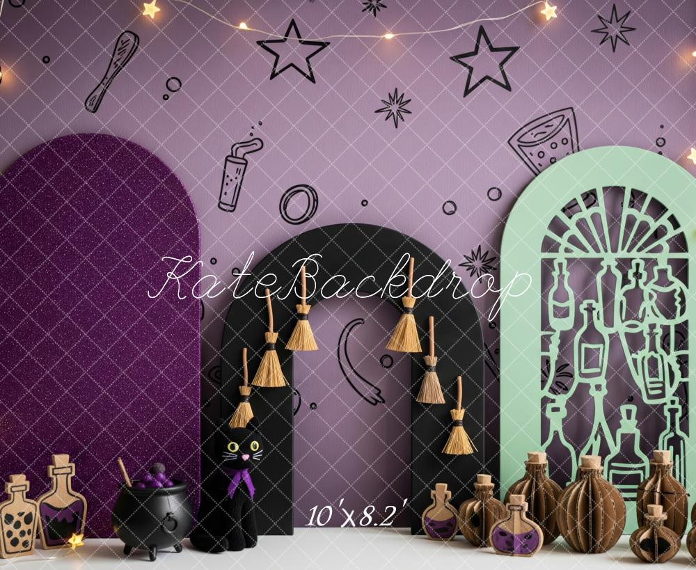 Kate Halloween Potions Stars Purple Backdrop Designed by Patty Robert - Image 6