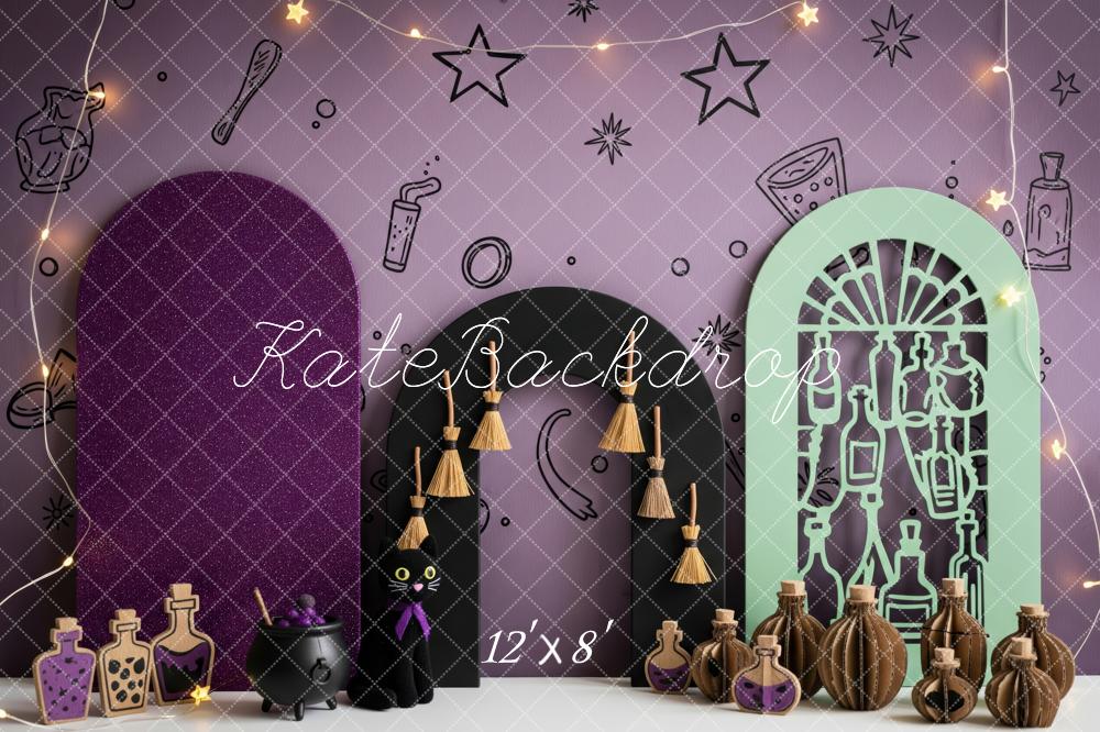 Kate Halloween Potions Stars Purple Backdrop Designed by Patty Robert - Image 8